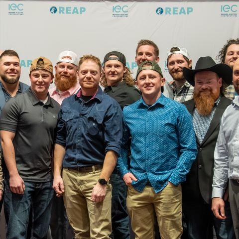 Luke, Trevor with group at linemen graduation