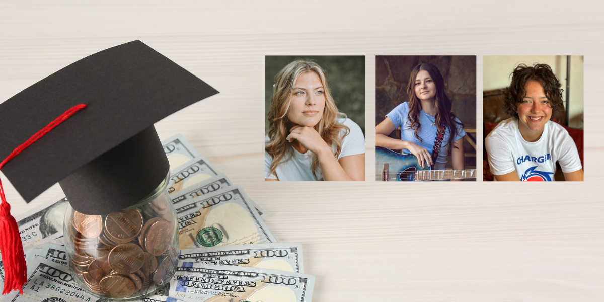 Graduation cap on dollars